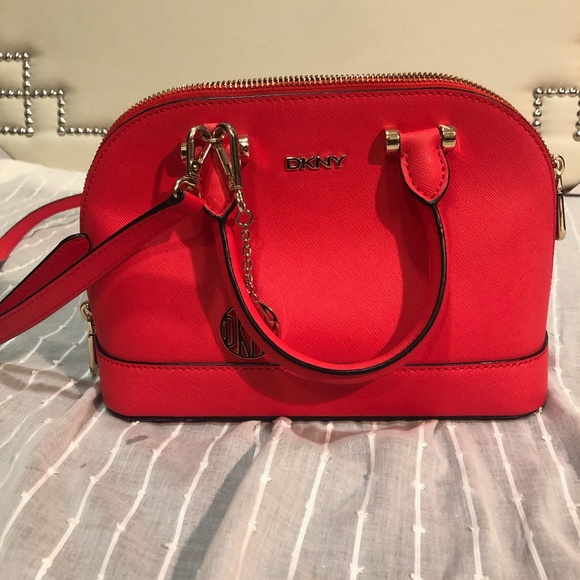 dkny red crossbody bag